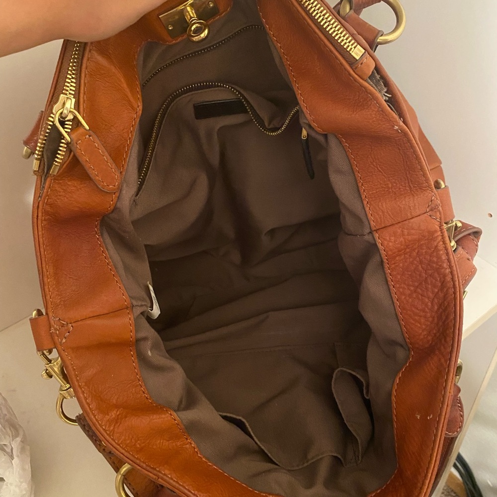 Authentic J. Crew Brown Leather Bag